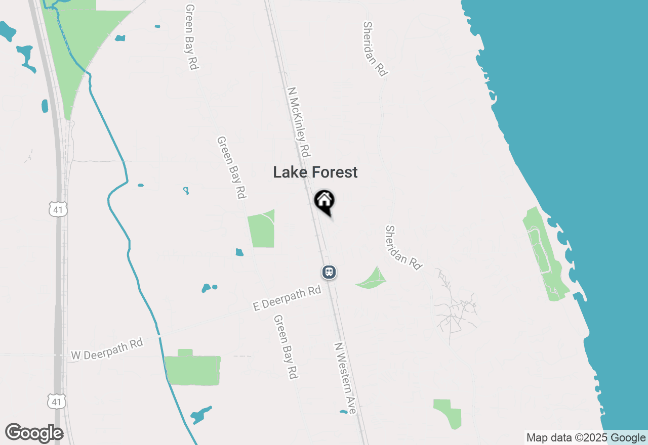 Map of 869 N Mckinley Road, Lake Forest, IL 60045