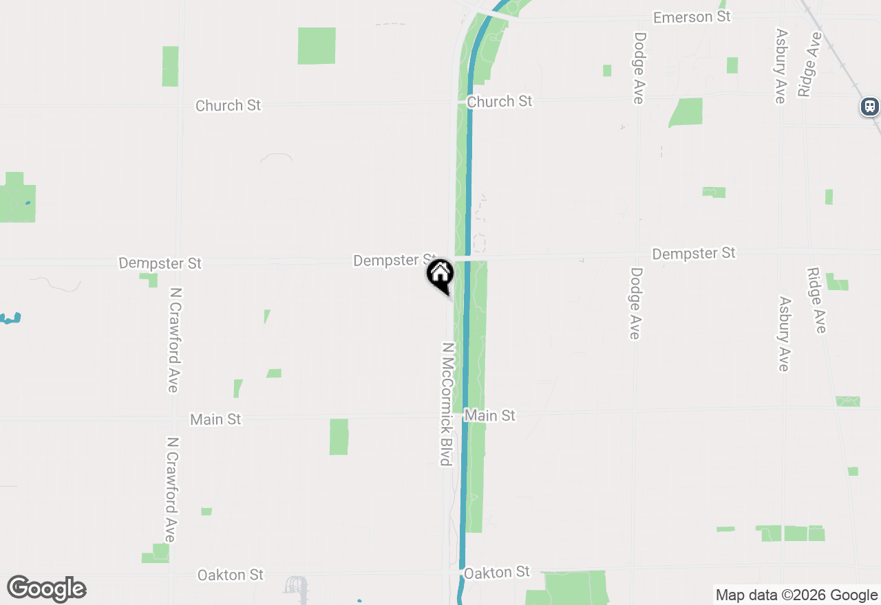 Map of 3309 Crain Street, Skokie, IL 60076