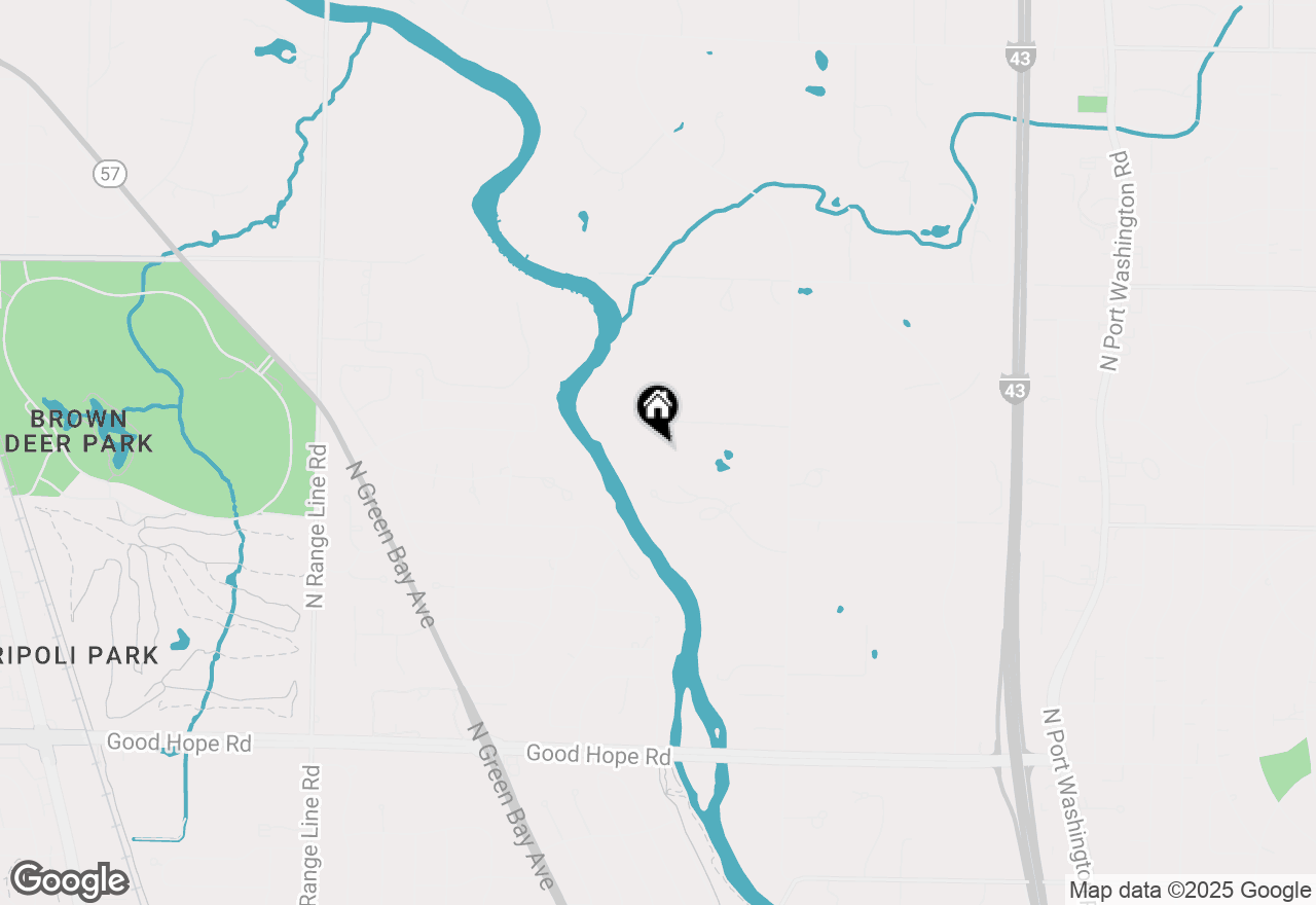 Map of 7755 N River Rd, River Hills, WI 53217