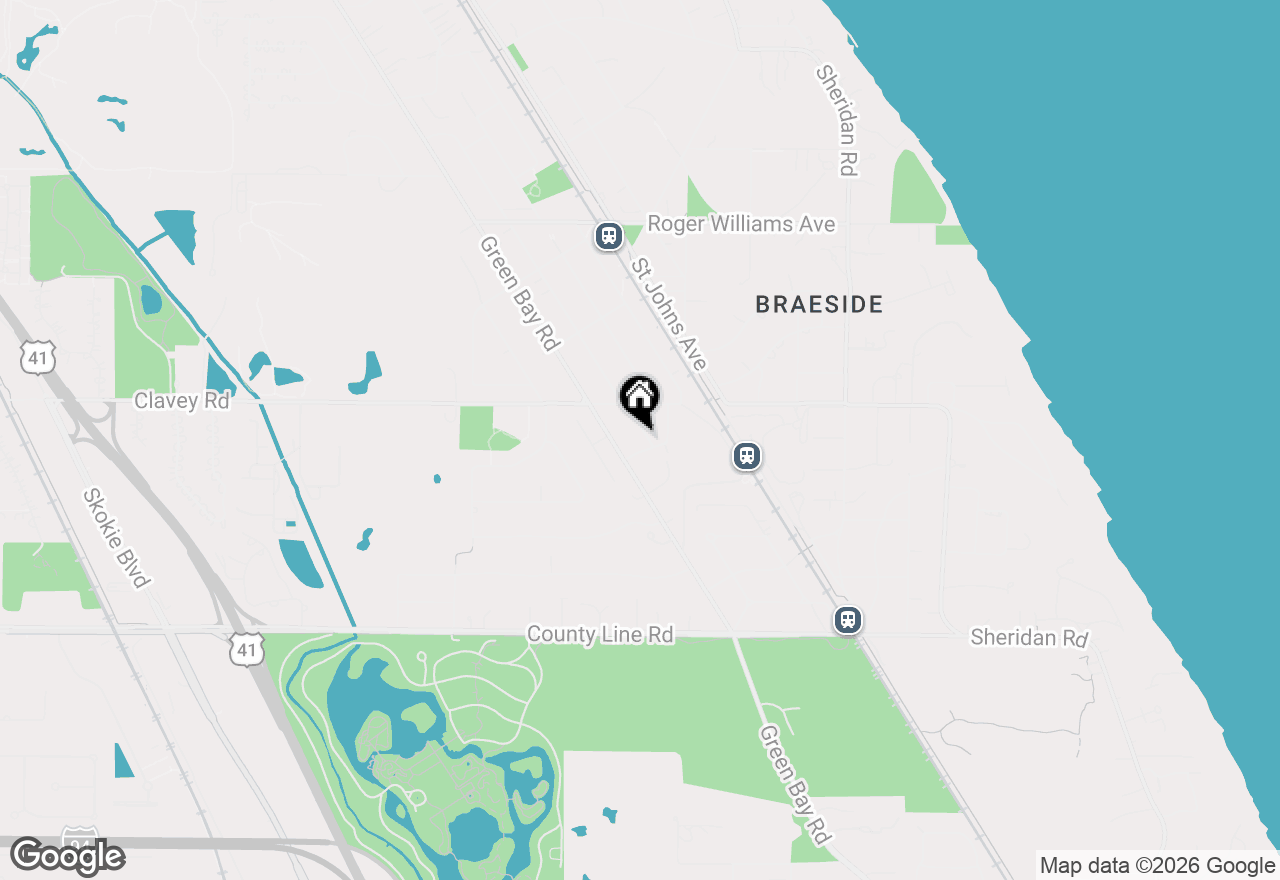 Map of 340 Flora Place, Highland Park, IL 60035