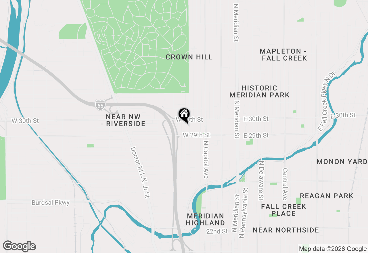 Map of 2940 Highland Place, Indianapolis, IN 46208