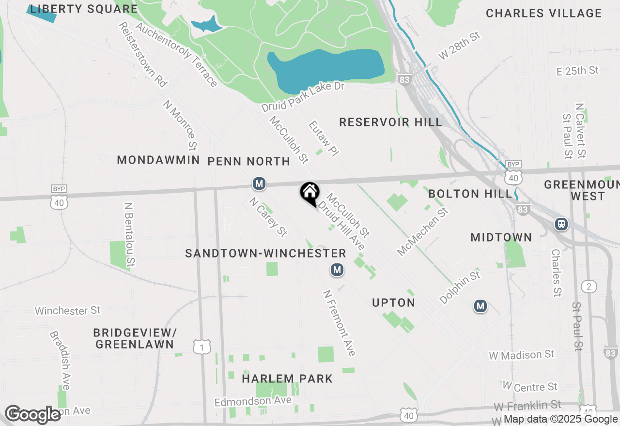 Map of 2141 Division Street, Baltimore, MD 21217