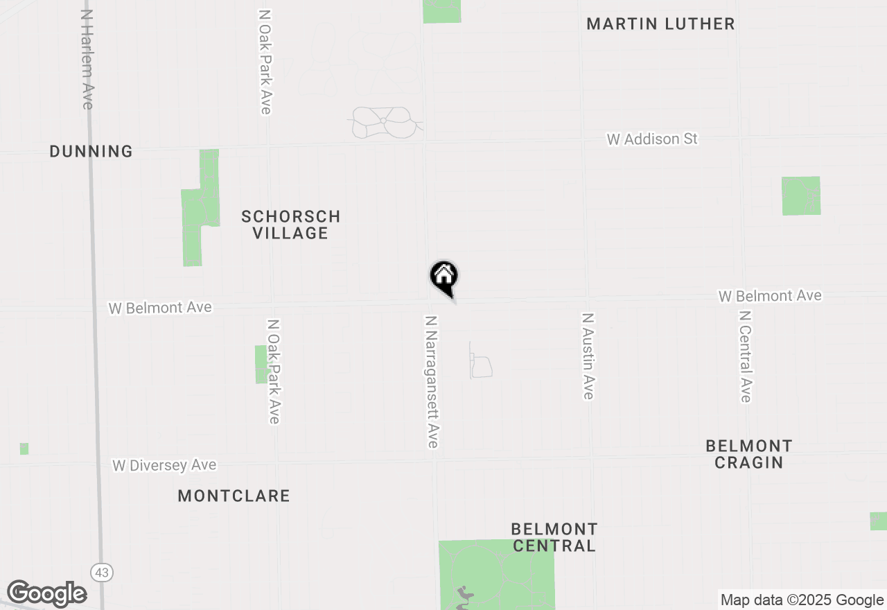 Map of 6341 W Belmont Avenue #2F, Chicago, IL 60634