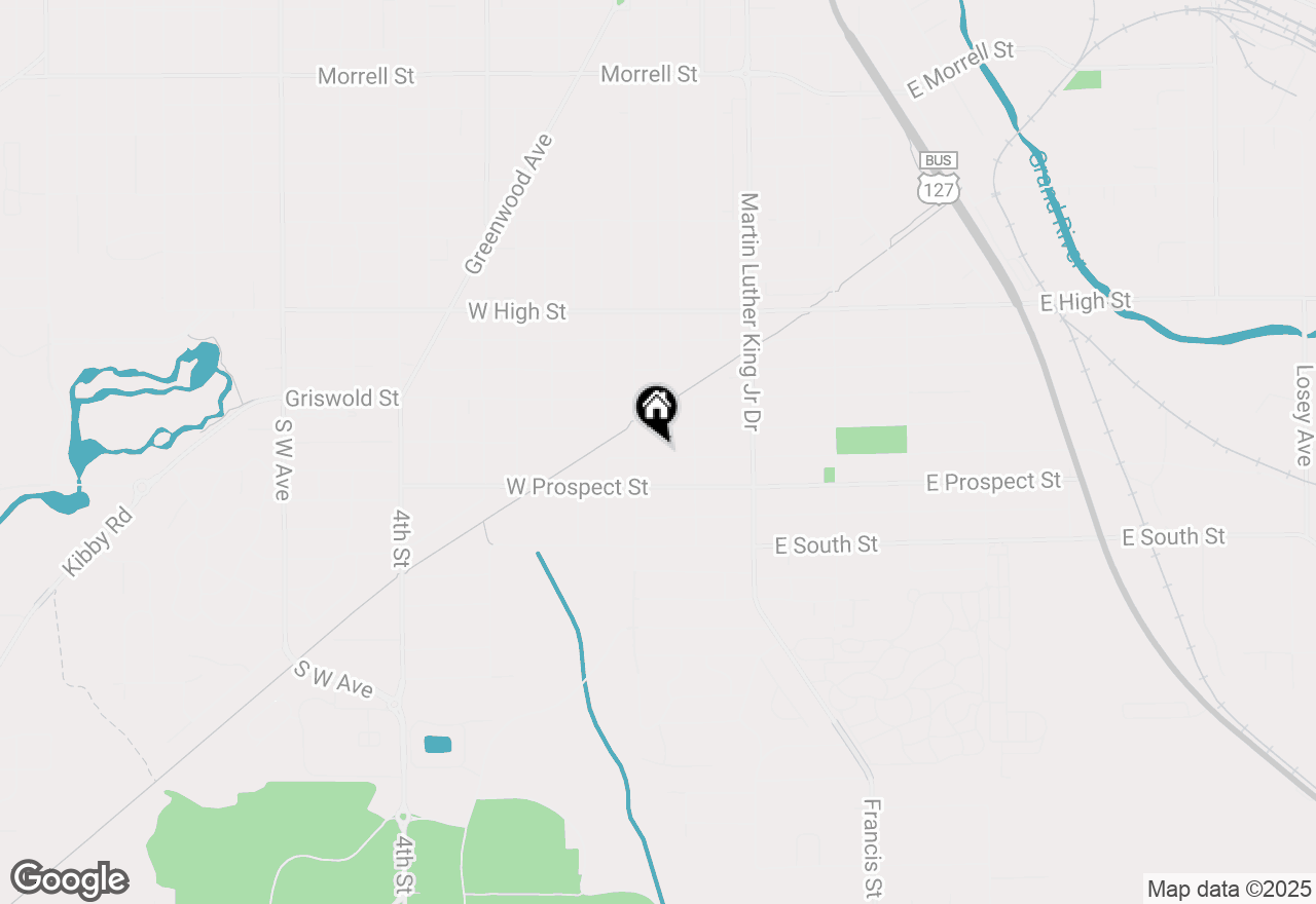 Map of 174 W Mansion Street, Jackson, MI 49203