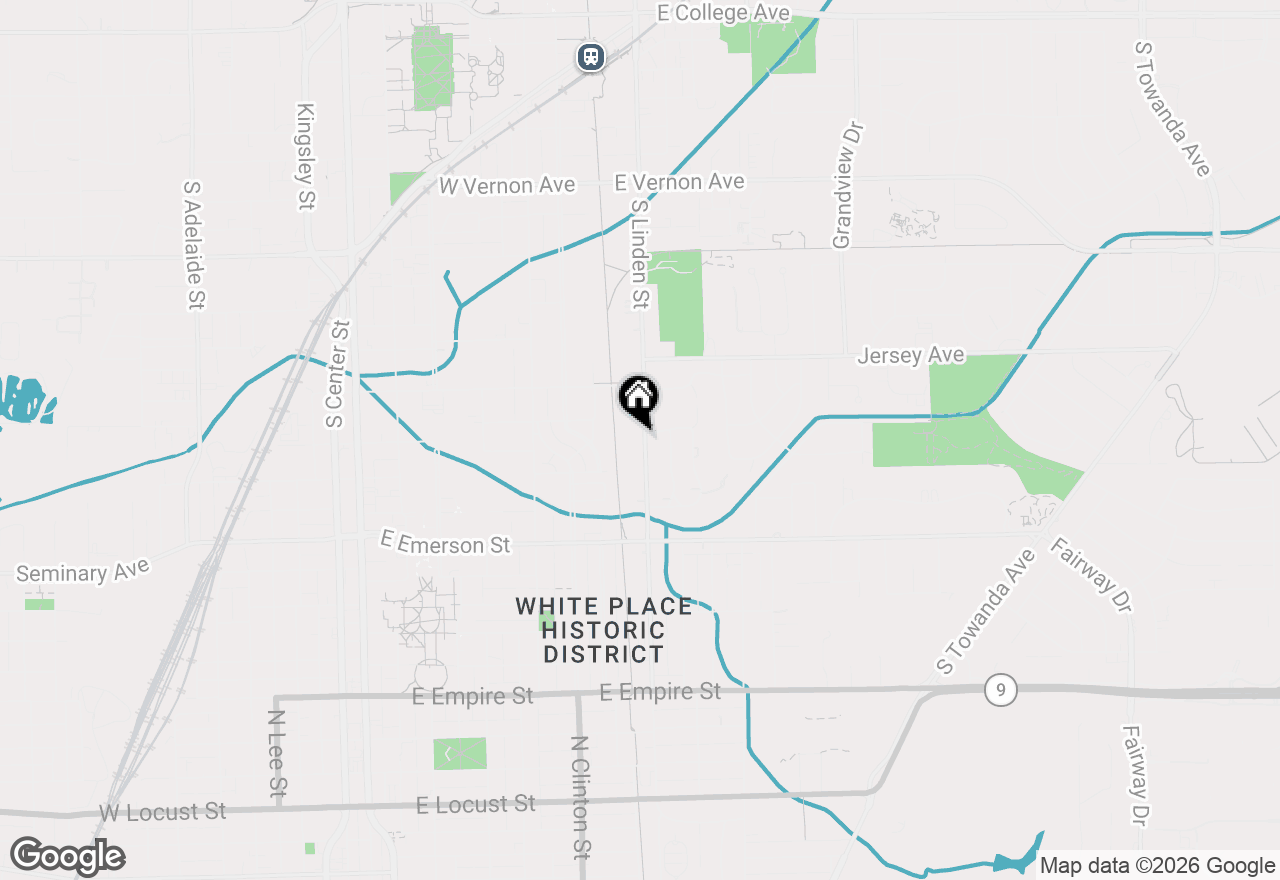 Map of 1307 S Linden Street, Normal, IL 61761