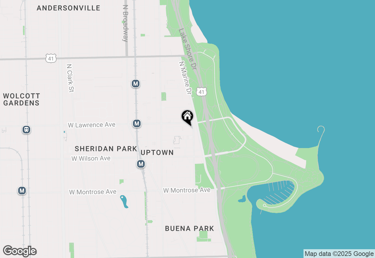 Map of 818 W Lakeside Place #2S, Chicago, IL 60640