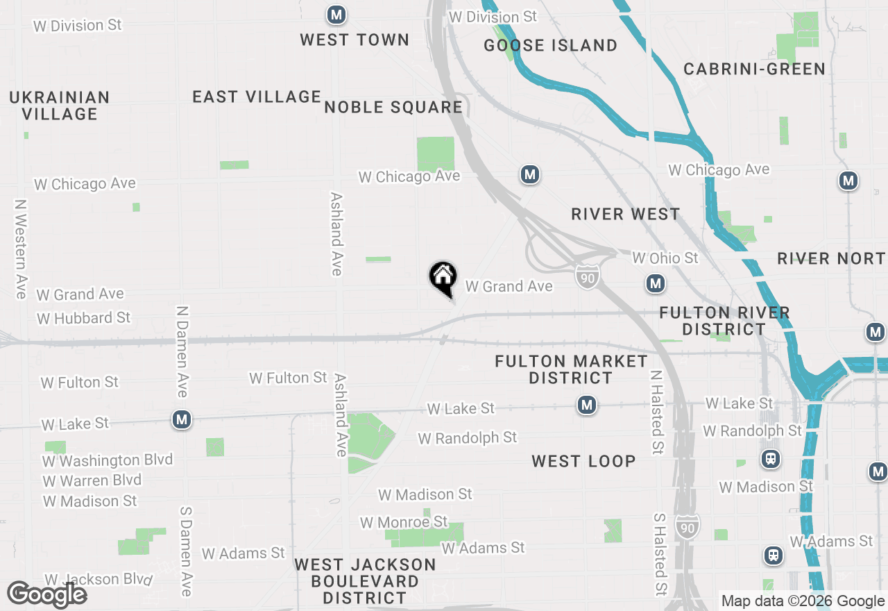 Map of 1342 W Hubbard Street #2F, Chicago, IL 60642