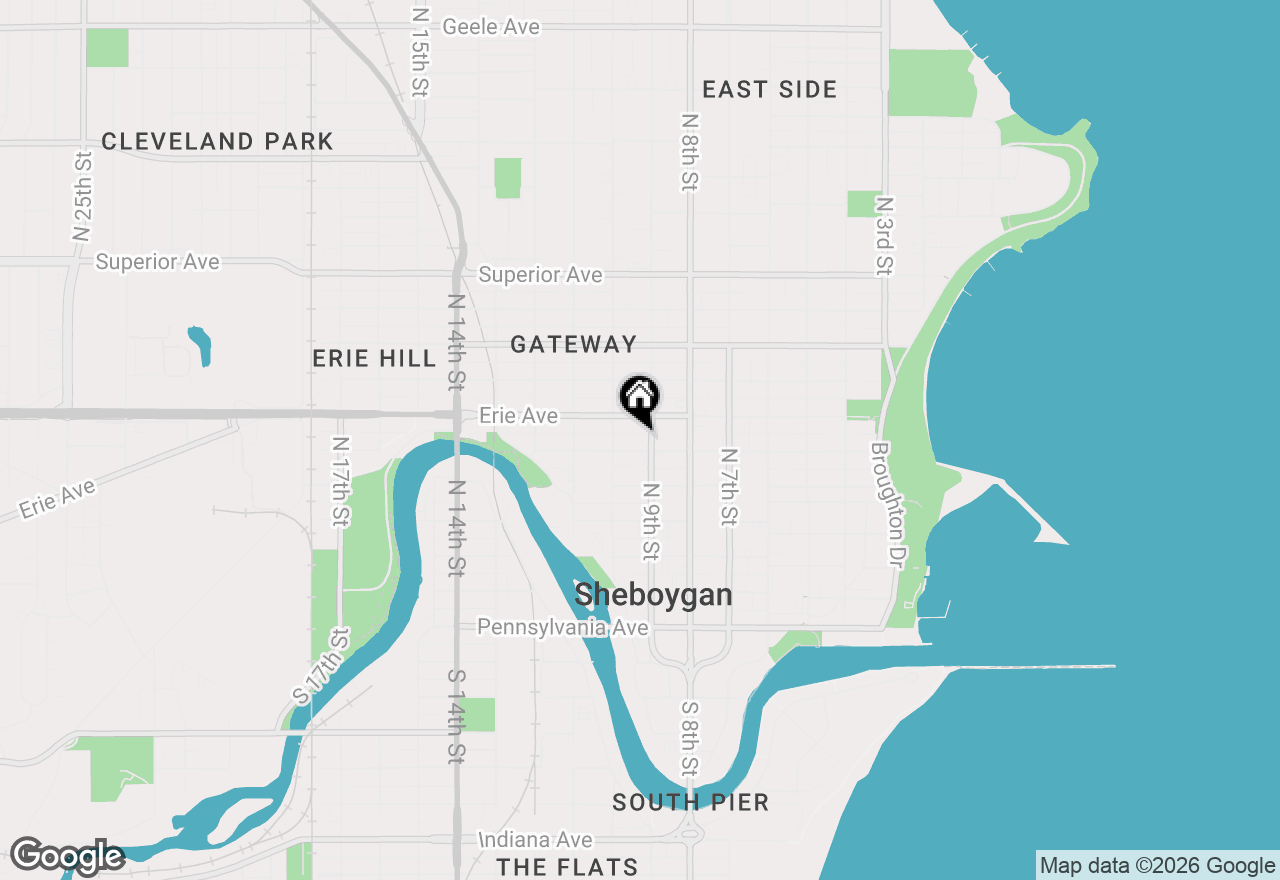 Map of 1010 N 9th St #1010A, Sheboygan, WI 53081