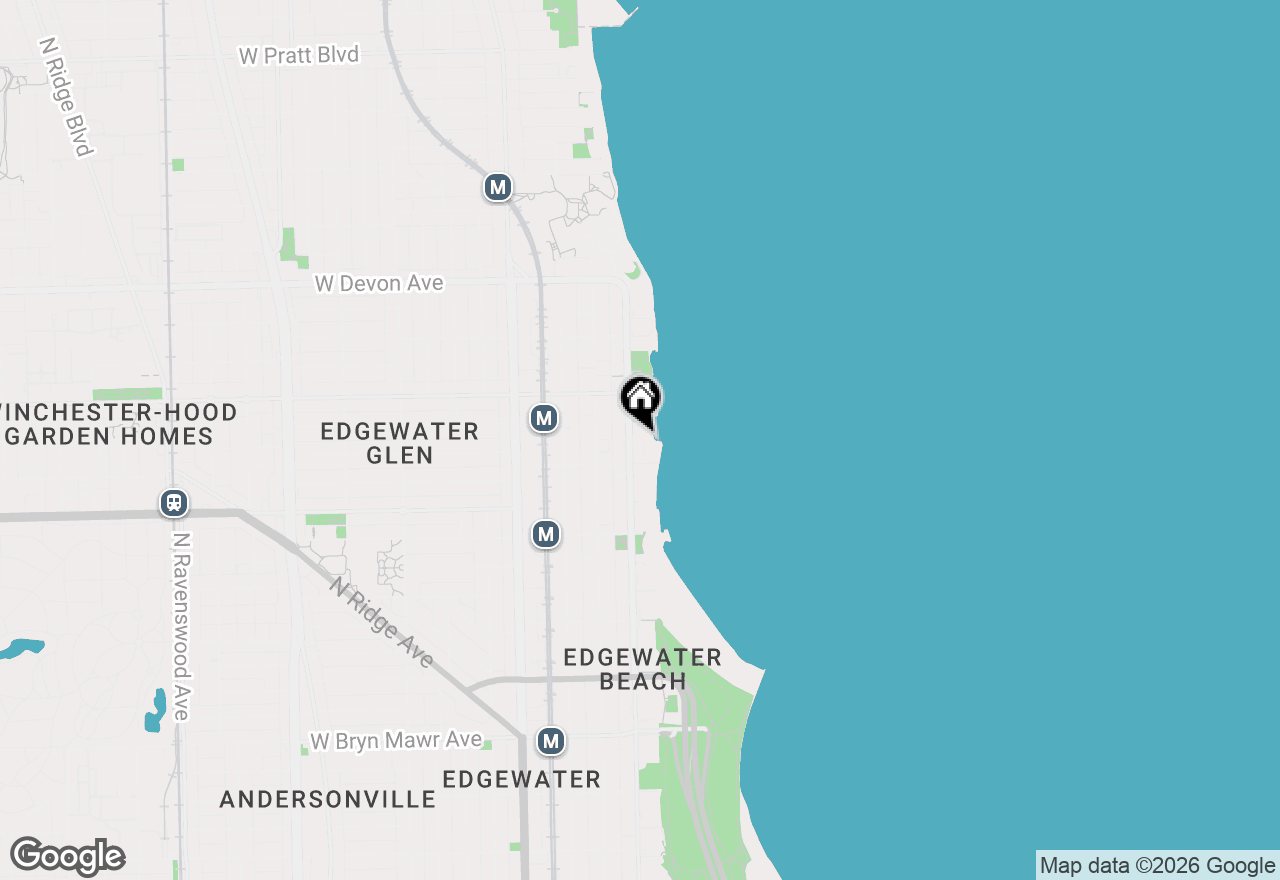 Map of 6121 N Sheridan Road #5K, Chicago, IL 60660