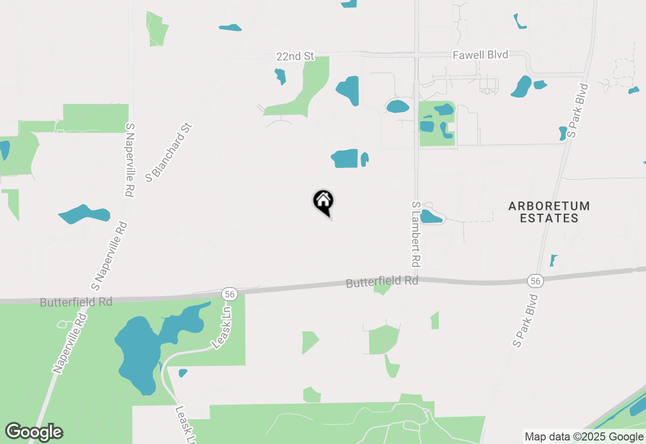 Map of 1946 Briarcliffe Boulevard, Wheaton, IL 60189