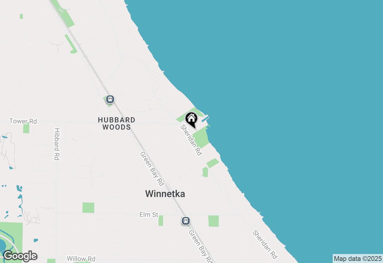 Map of 851 Sheridan Road, Winnetka, IL 60093