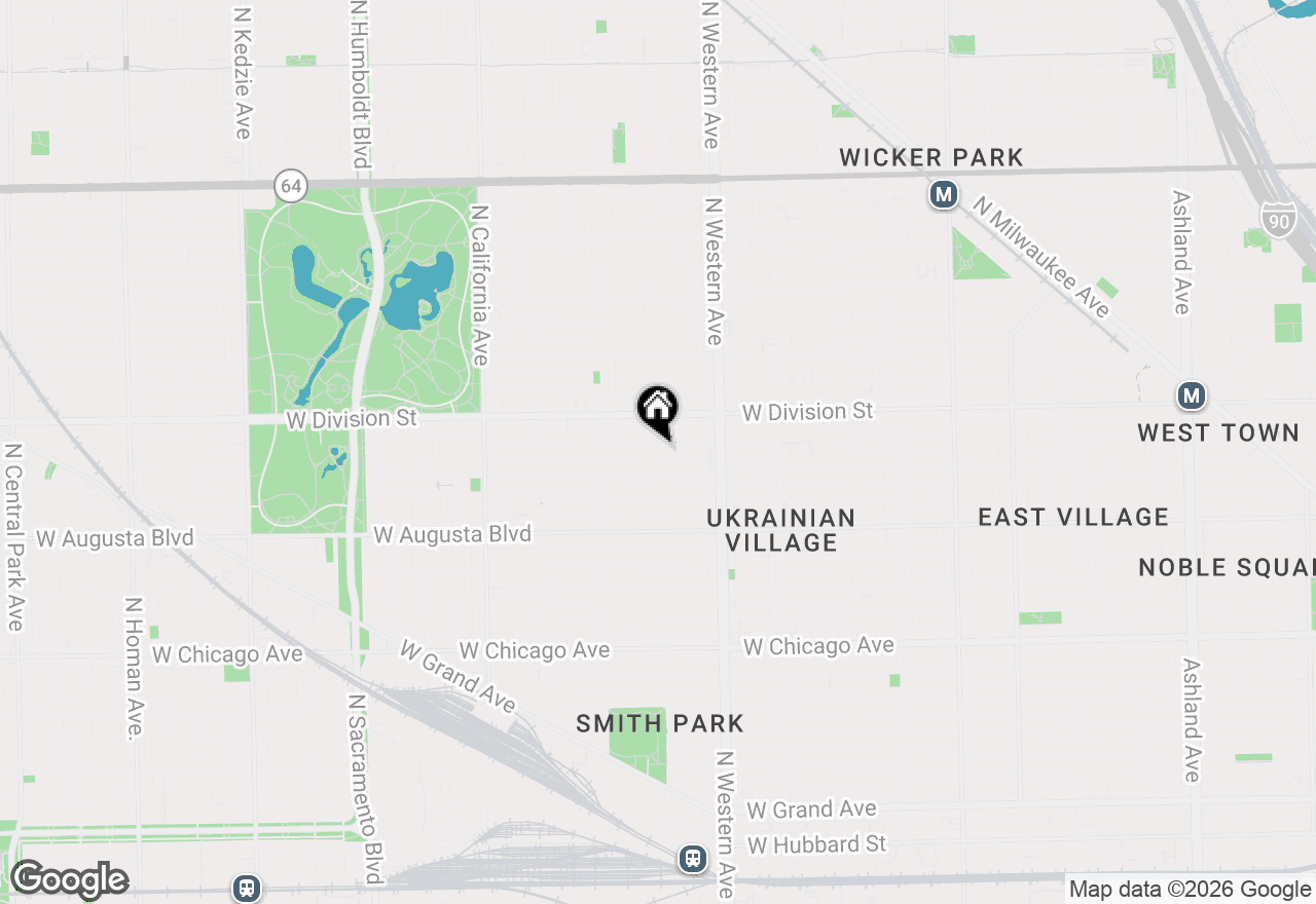 Map of 2501 W Haddon Avenue #102, Chicago, IL 60622
