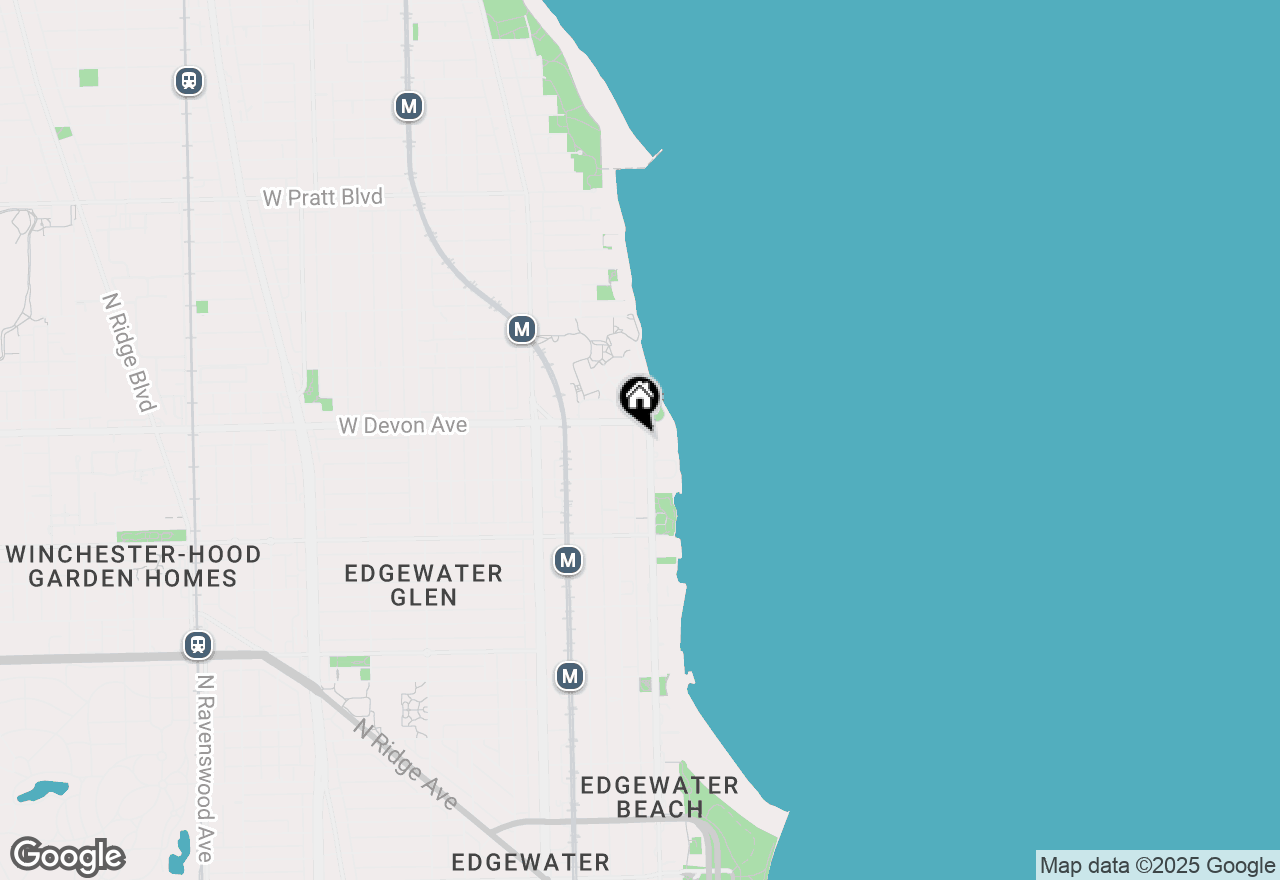 Map of 6342 N Sheridan Road #1F, Chicago, IL 60660