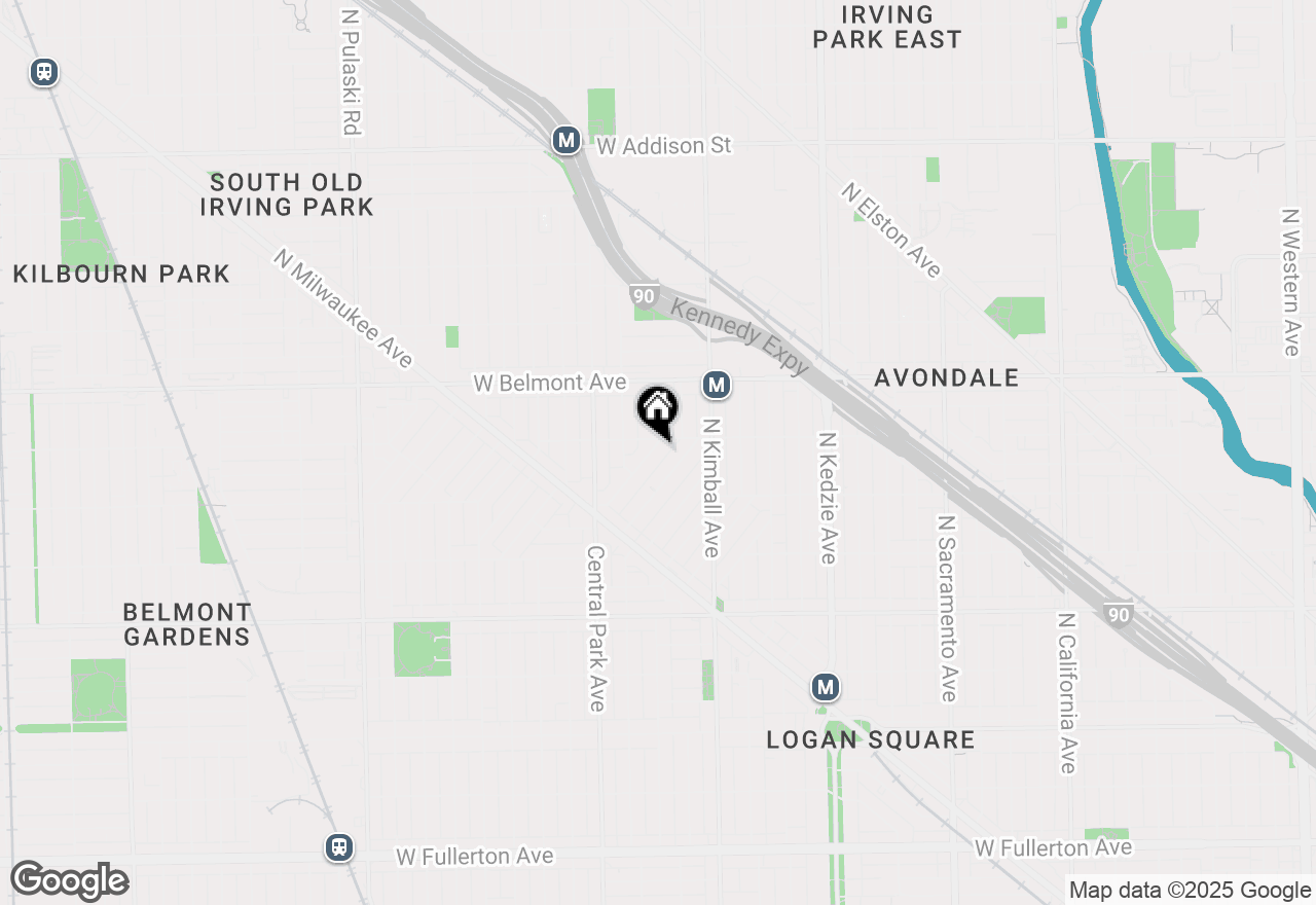 Map of 3087 N Elbridge Avenue #1R, Chicago, IL 60618