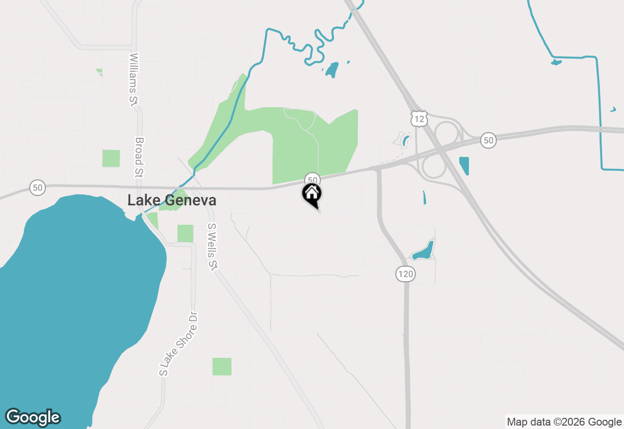 Map of 129 S Curtis St #1121, Lake Geneva, WI 53147