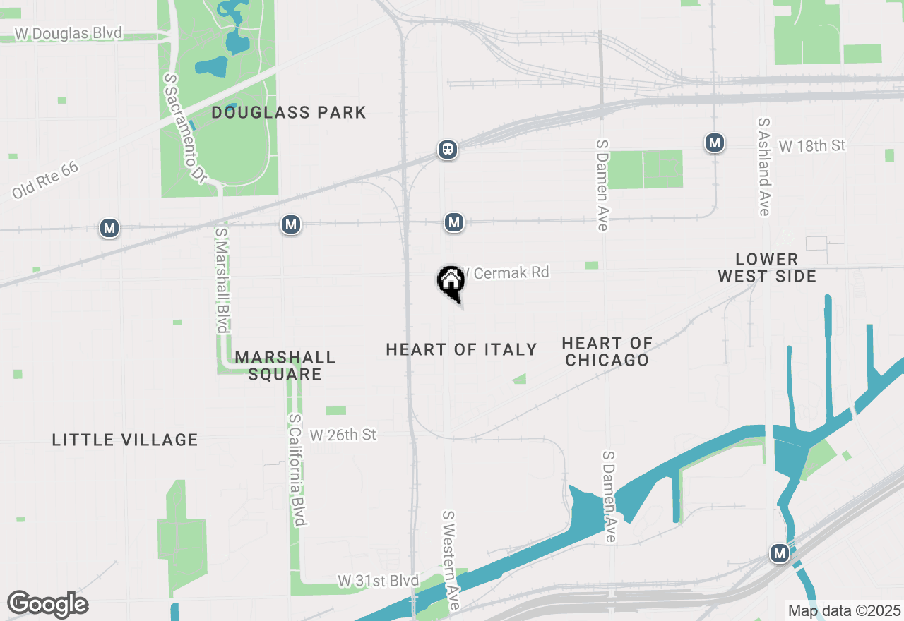Map of 2259 S Western Avenue #1R, Chicago, IL 60608
