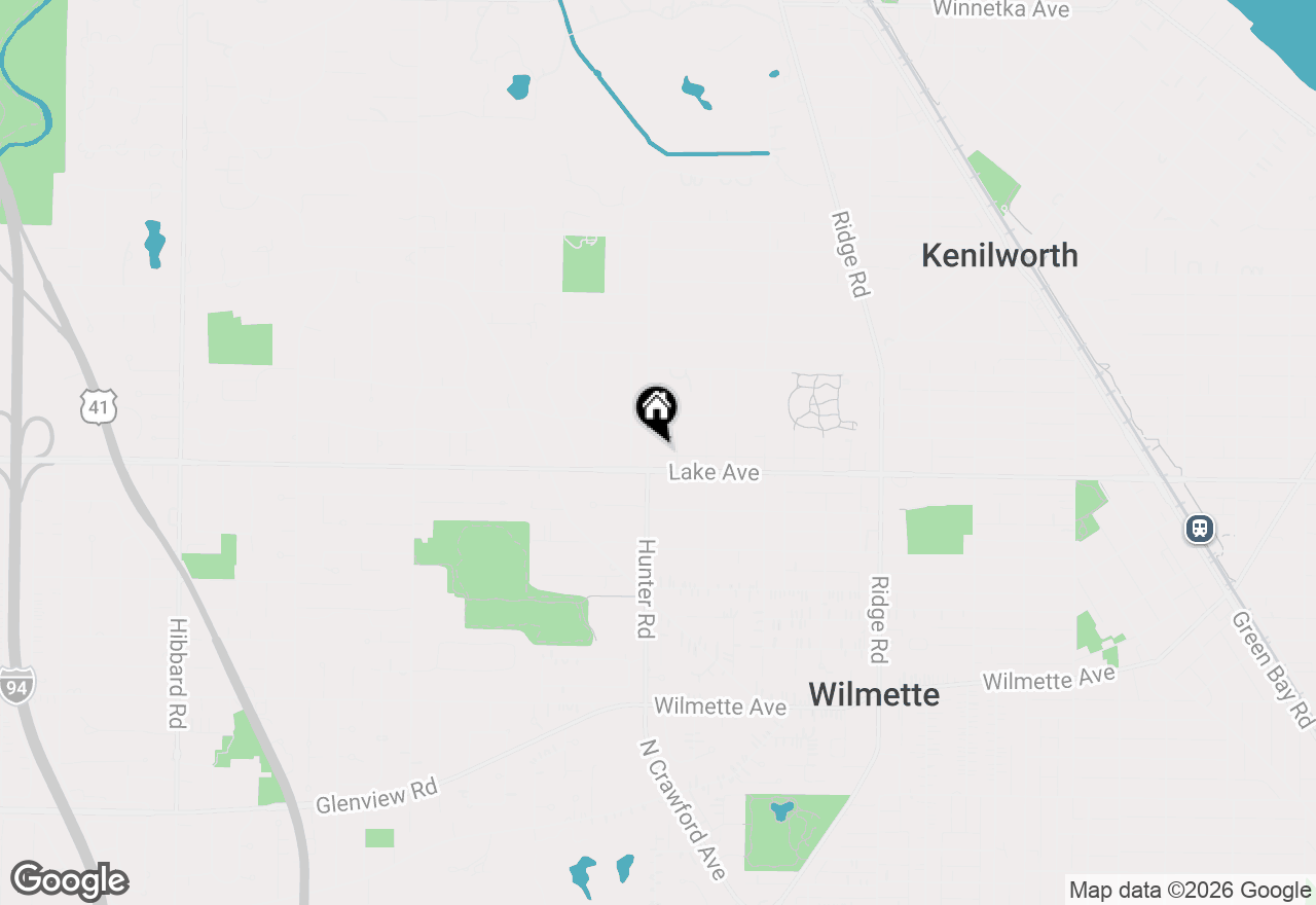 Map of 912 Hunter Road, Wilmette, IL 60091