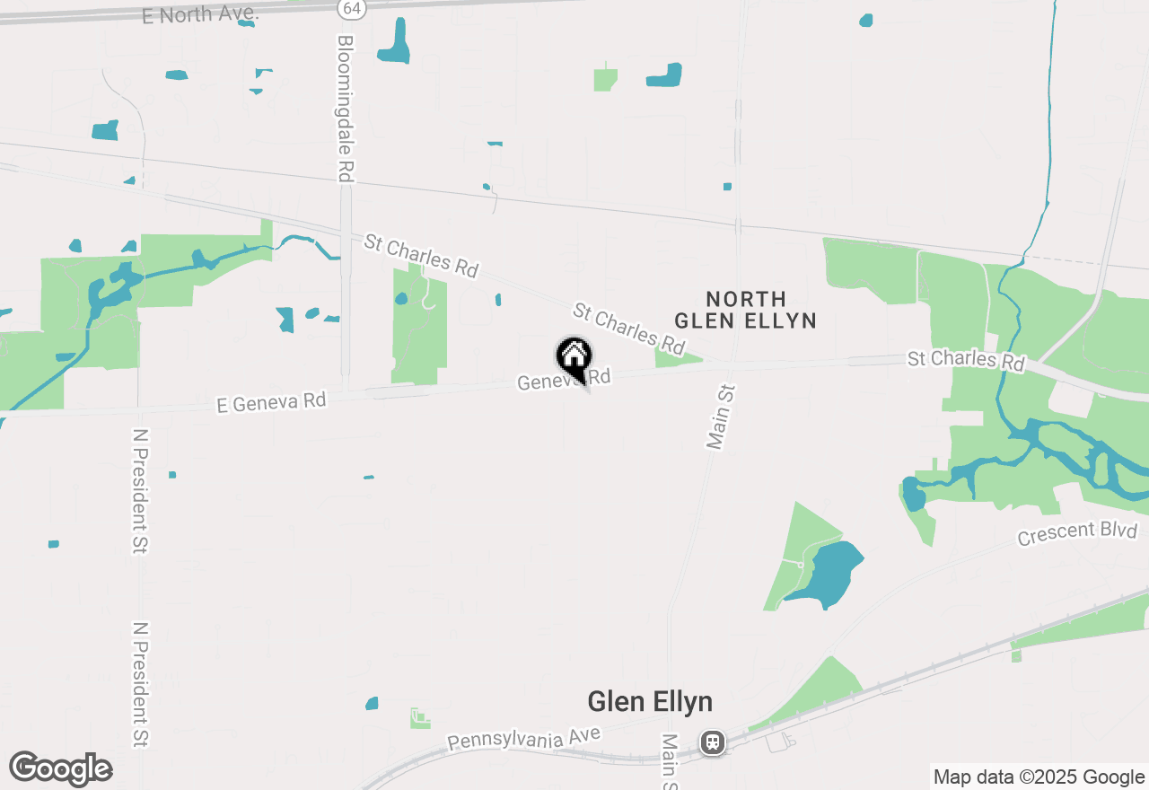 Map of 426 Elm Street, Glen Ellyn, IL 60137