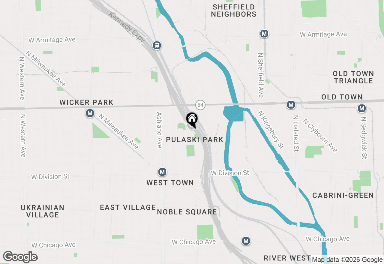 Map of 1420 N Noble Street #1N, Chicago, IL 60642
