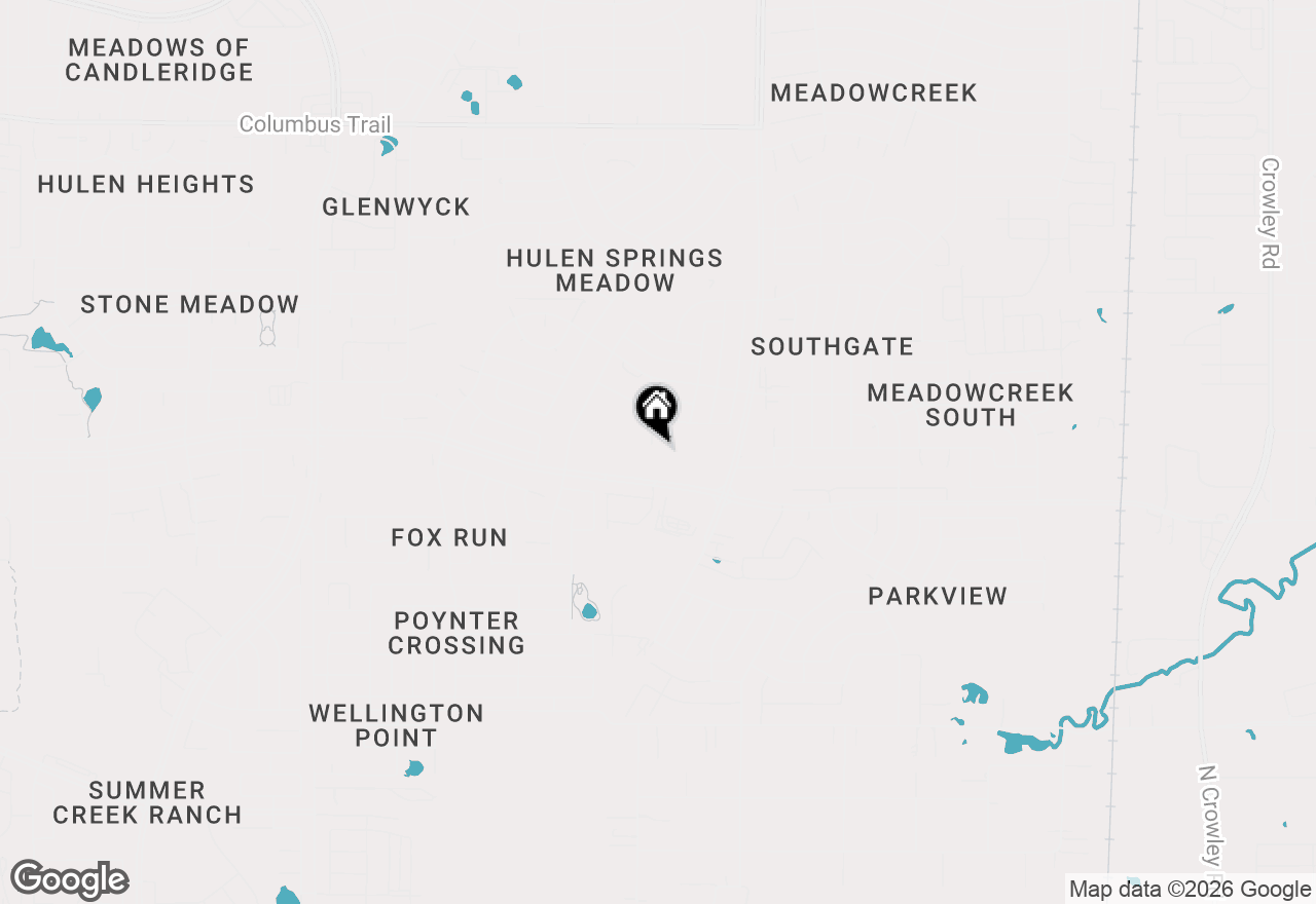 Map of 8625 Cotton Creek Lane, Fort Worth, TX 76123