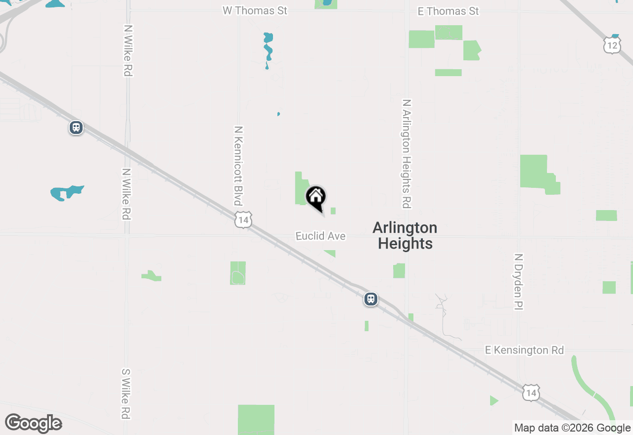 Map of 410 W Mueller Street, Arlington Heights, IL 60004