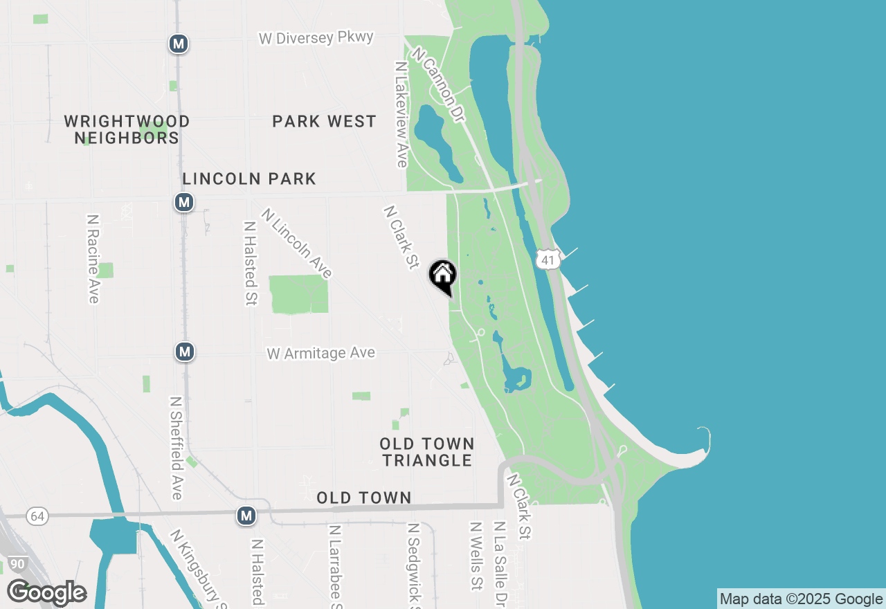 Map of 2100 N Lincoln Park West #5AS, Chicago, IL 60614