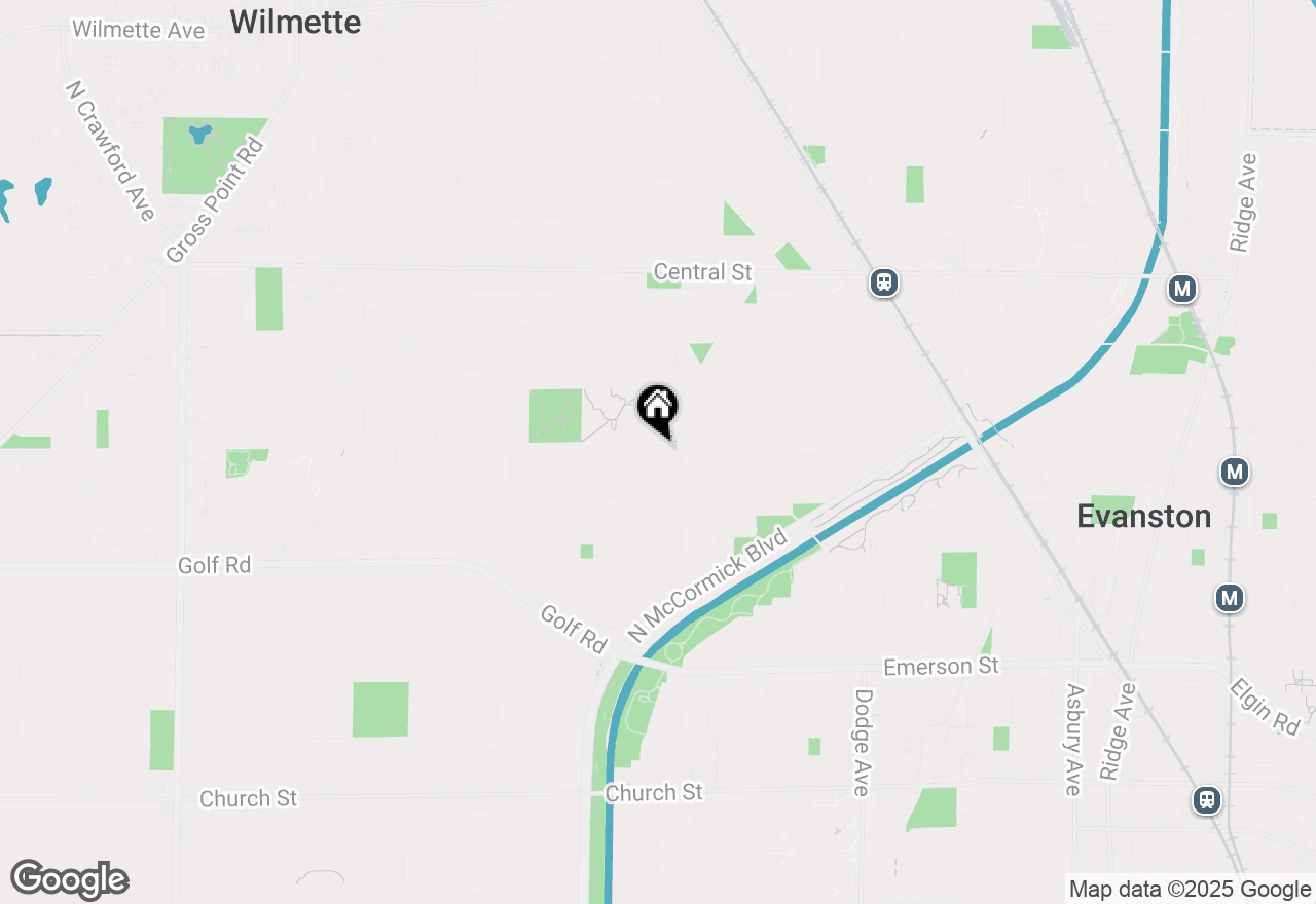 Map of 2422 Grant Street, Evanston, IL 60201