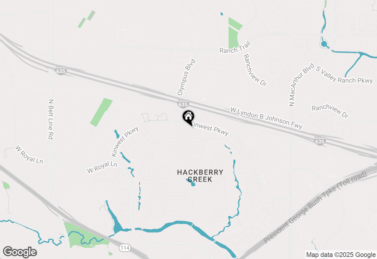 Map of 2204 Yaupon Drive, Irving, TX 75063