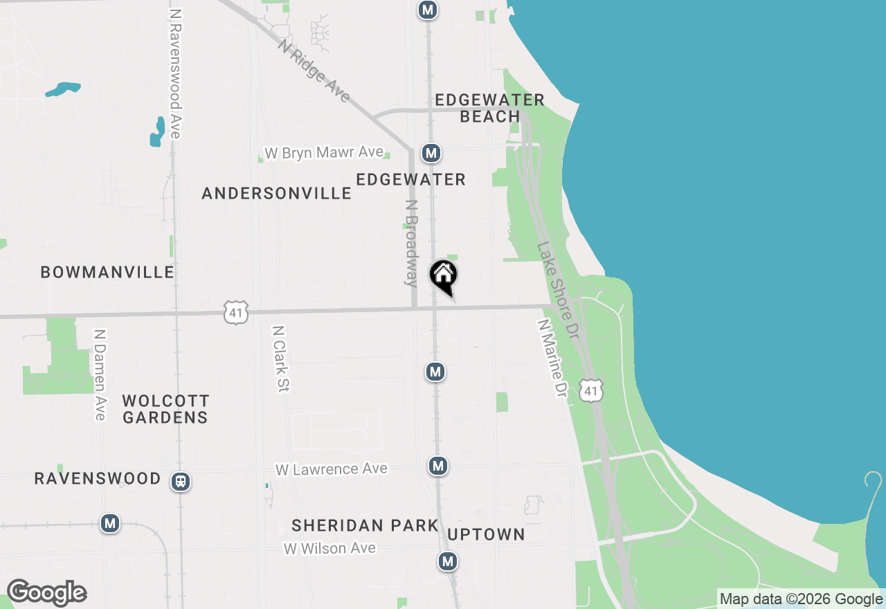 Map of 5200 N Winthrop Avenue #1N, Chicago, IL 60640