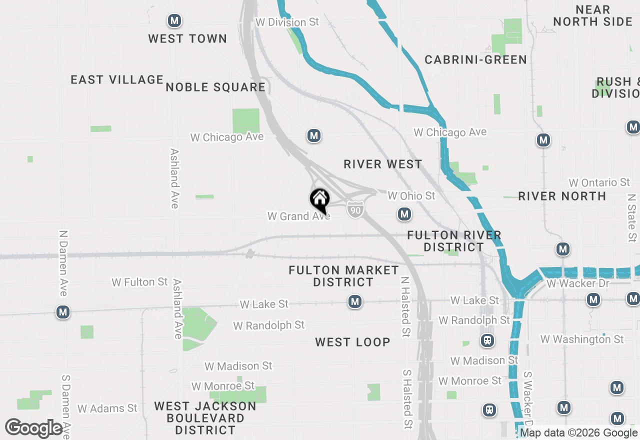 Map of 464 N Aberdeen Street #1F, Chicago, IL 60642