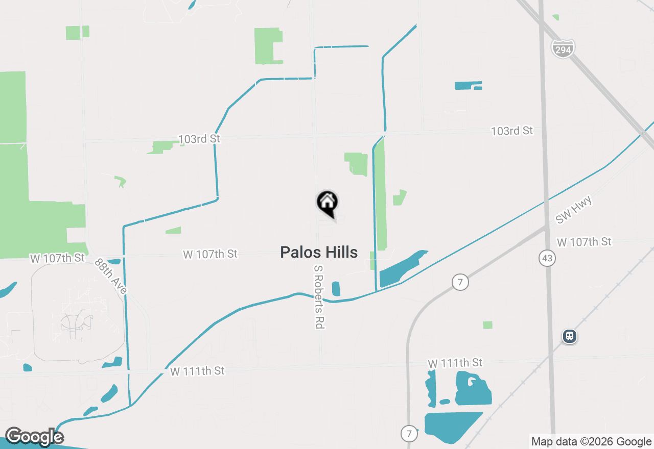 Map of 7940 W Tiffany Court, Palos Hills, IL 60465