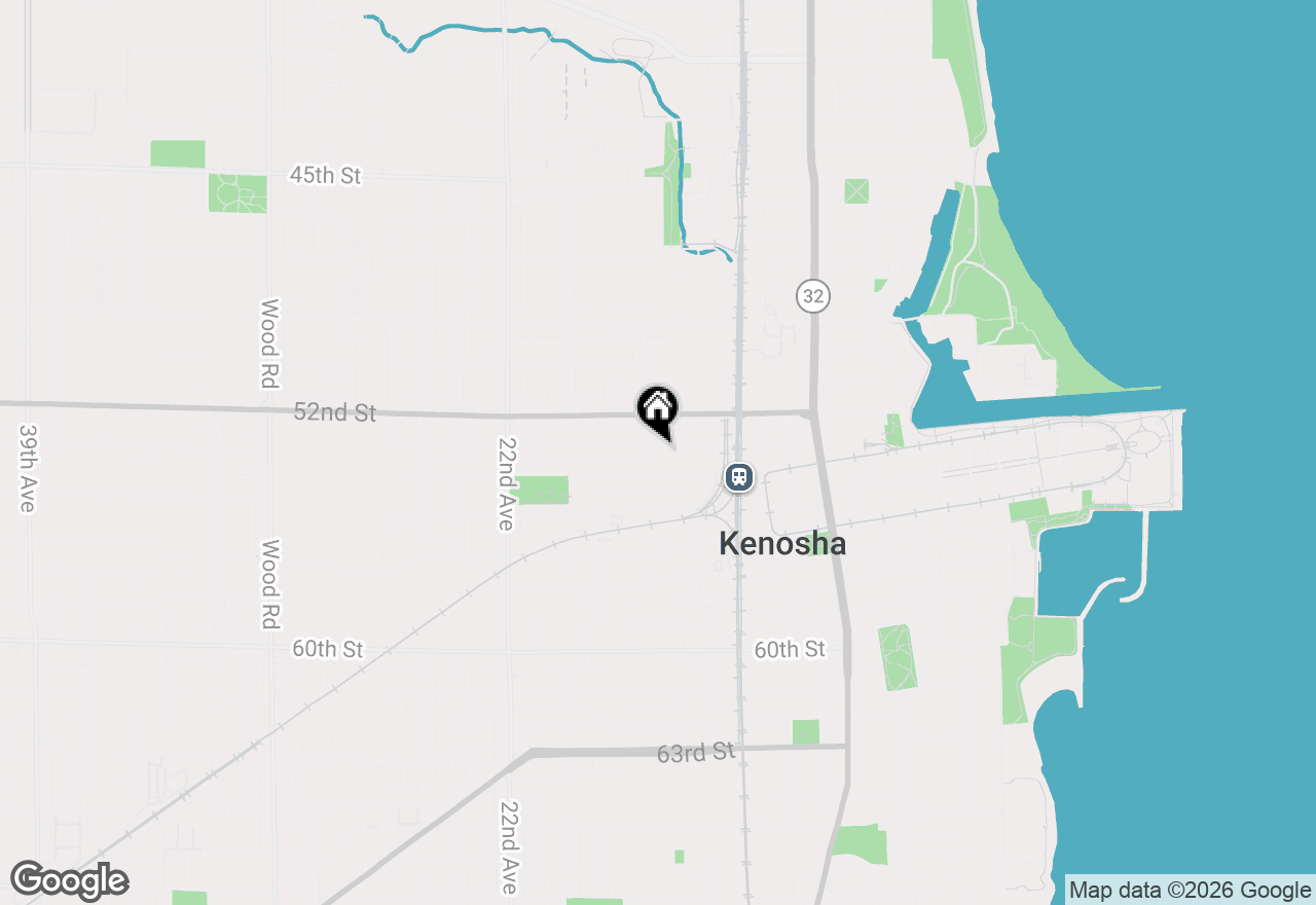 Map of 1613 53rd St, Kenosha, WI 53140