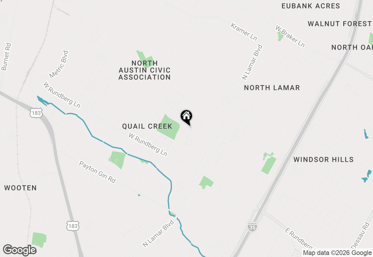 Map of 9604 Blue Creek Ln, Austin, TX 78758