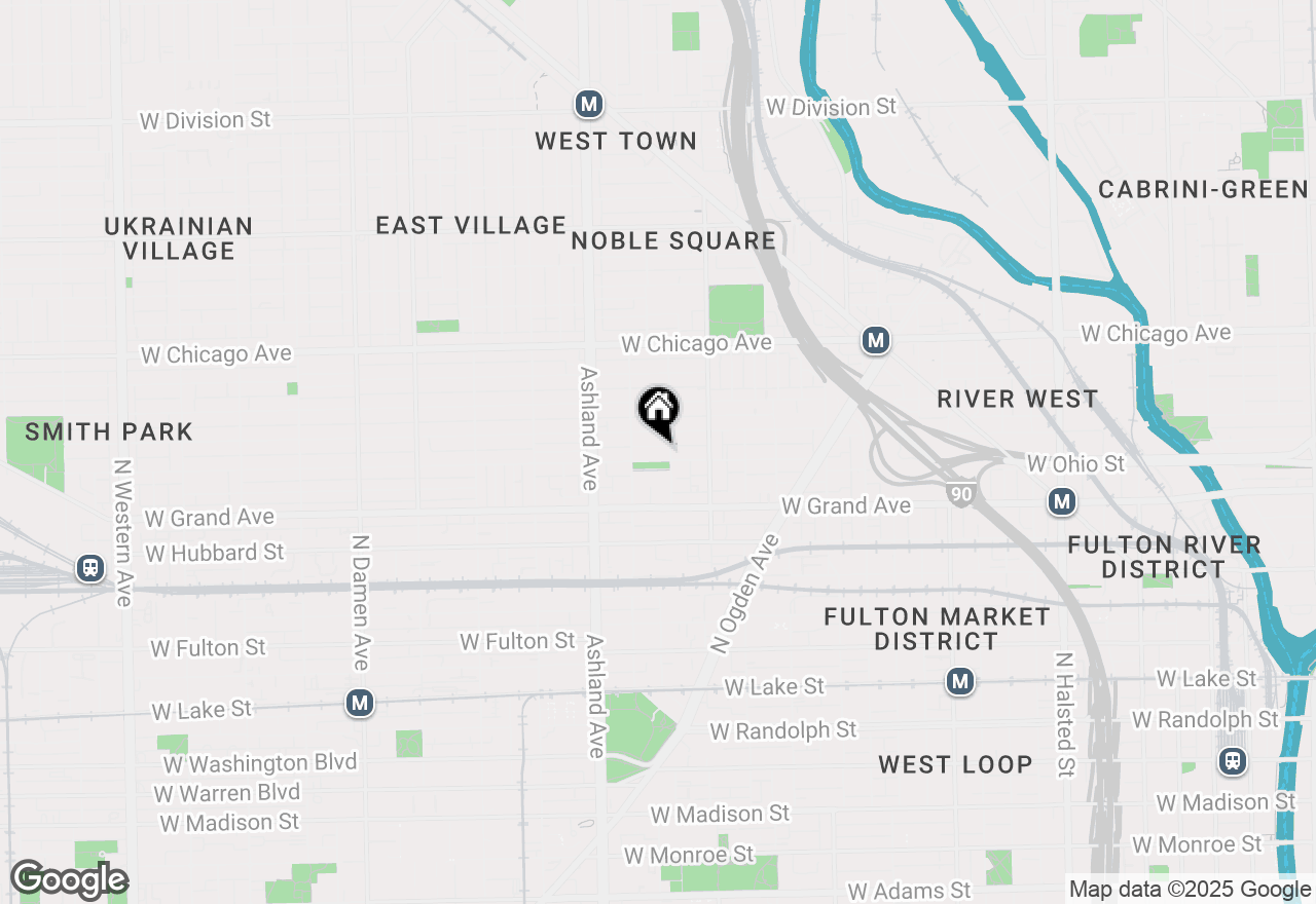 Map of 1454 W Ohio Street #2R, Chicago, IL 60642