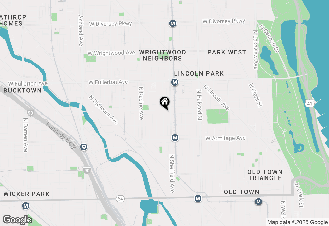 Map of 2147 N Kenmore Avenue #1S, Chicago, IL 60614