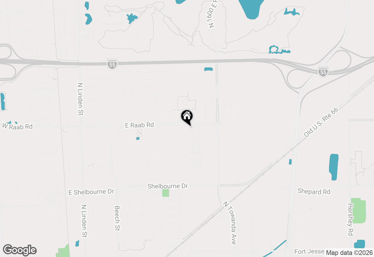 Map of 1663 Belclare Road, Normal, IL 61761