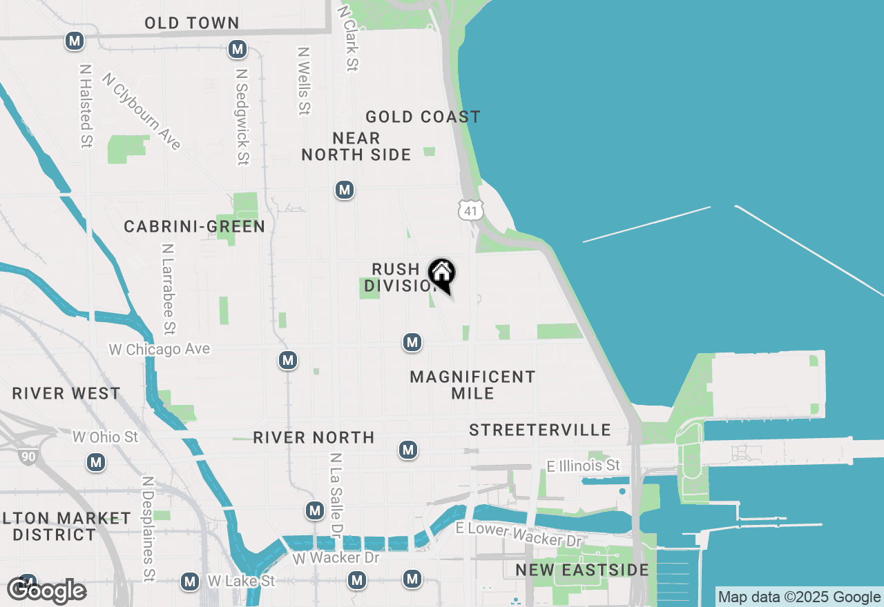 Map of 50 E Chestnut Street #3301, Chicago, IL 60611