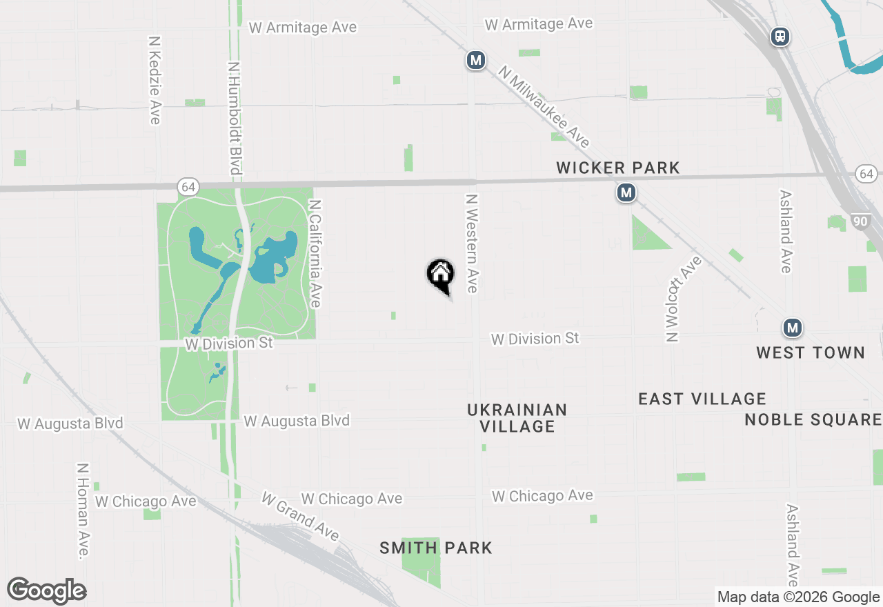 Map of 1257 N Campbell Avenue #4, Chicago, IL 60622