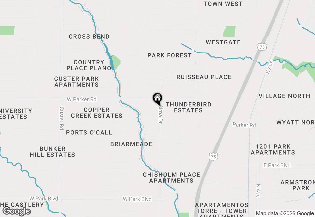 Map of 1007 Wimbledon Lane, Plano, TX 75075