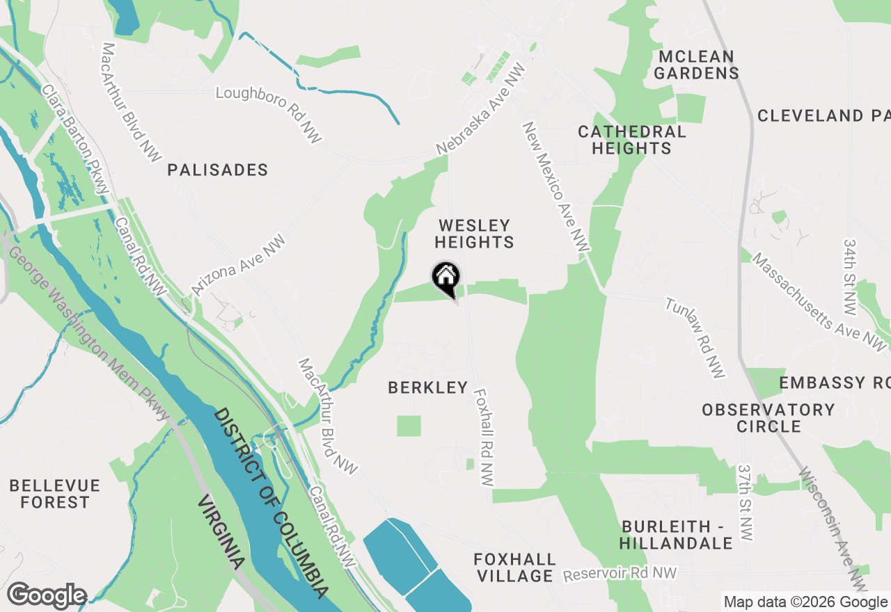 Map of 4641 Dexter Street Nw, Washington, DC 20007