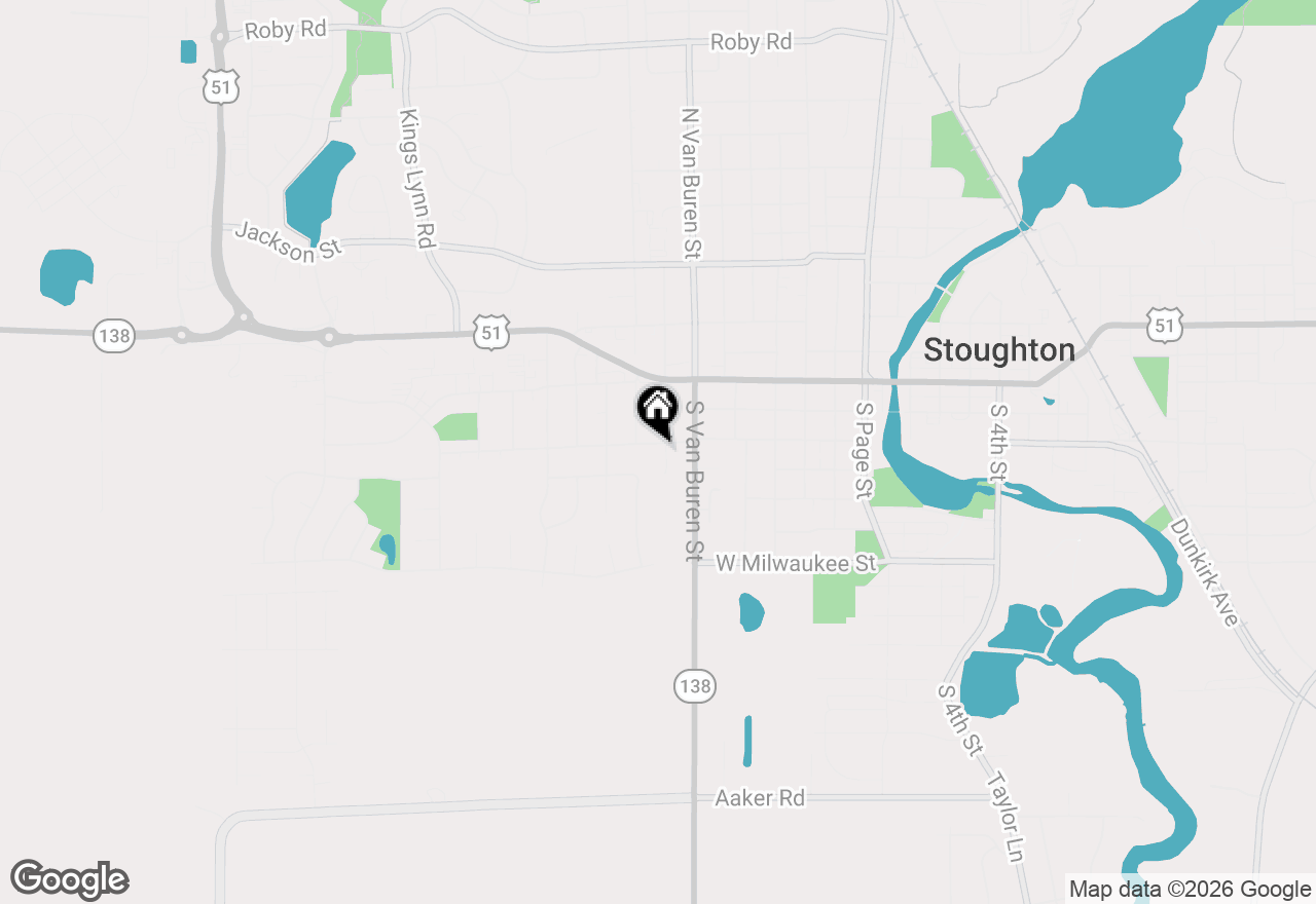 Map of 1005 W South Street, Stoughton, WI 53589