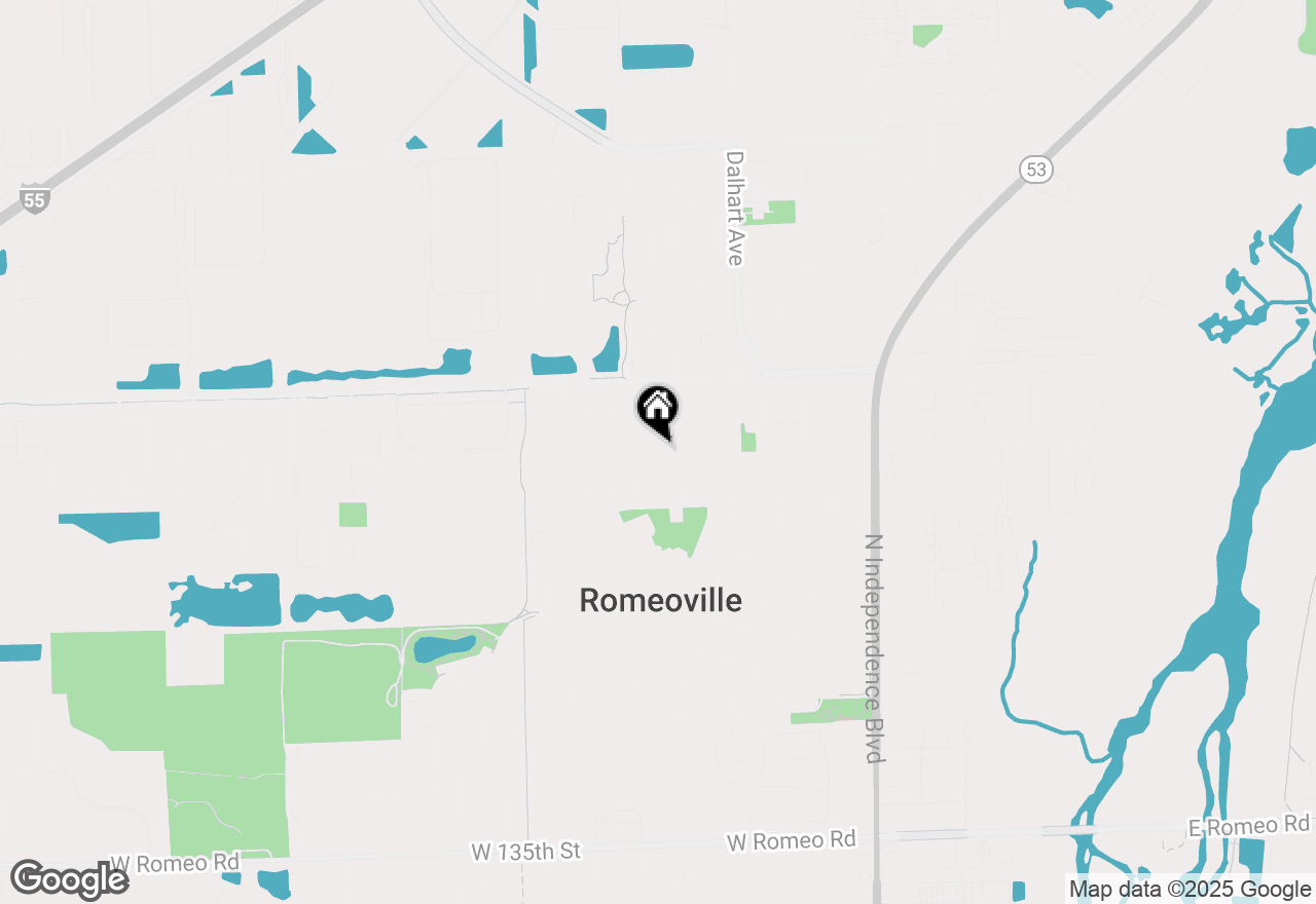 Map of 619 Iola Avenue, Romeoville, IL 60446