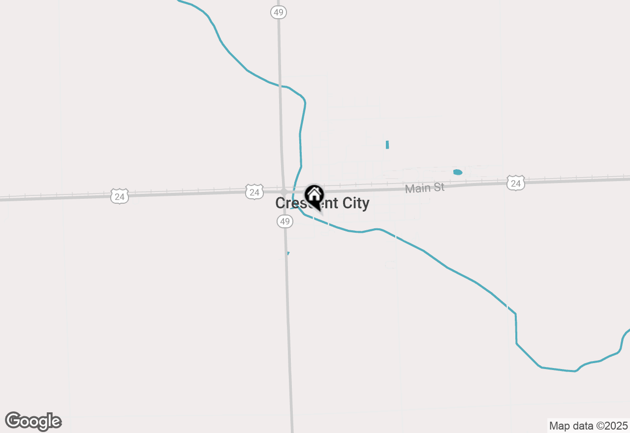 Map of 206 S Cherry Street, Crescent City, IL 60928