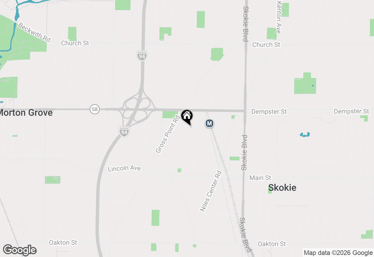 Map of 5129 Crain Street, Skokie, IL 60077