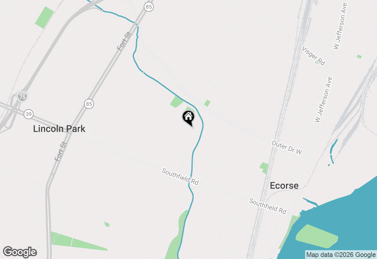 Map of 1321 Applewood Avenue, Lincoln Park, MI 48146