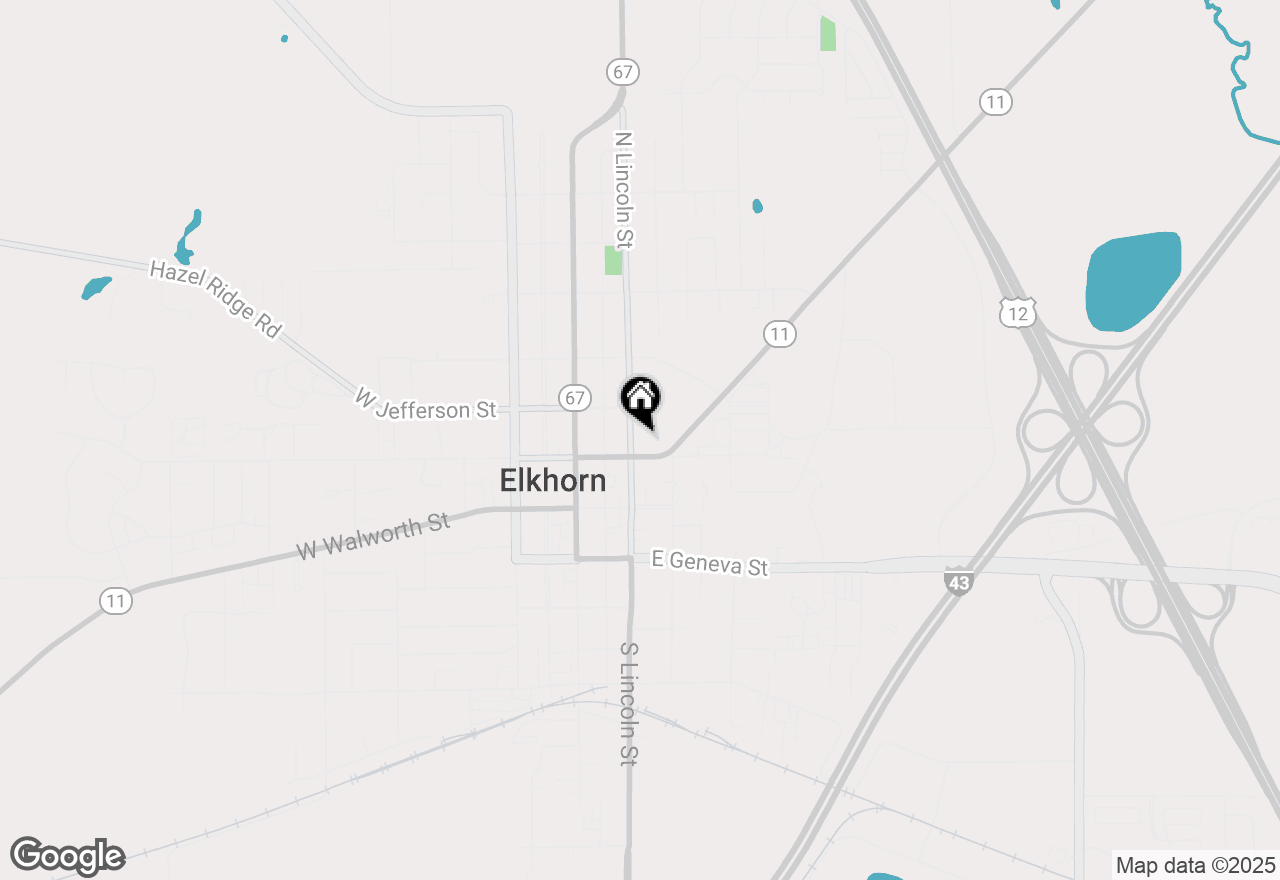 Map of 204 E Court St, Elkhorn, WI 53121