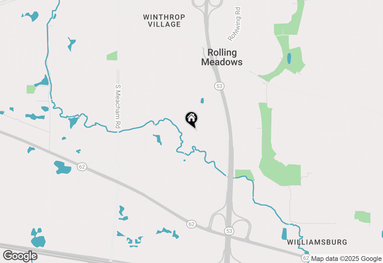 Map of 2007 Crestwood Lane, Palatine, IL 60067