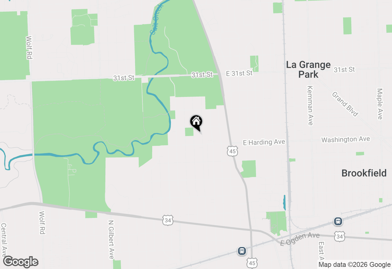 Map of 733 N Waiola Avenue, La Grange Park, IL 60526