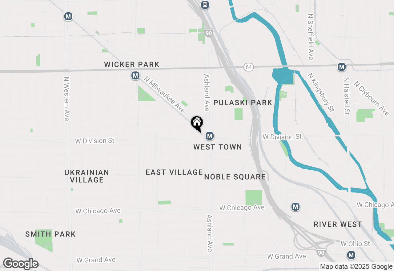 Map of 1640 W Division Street #706, Chicago, IL 60622