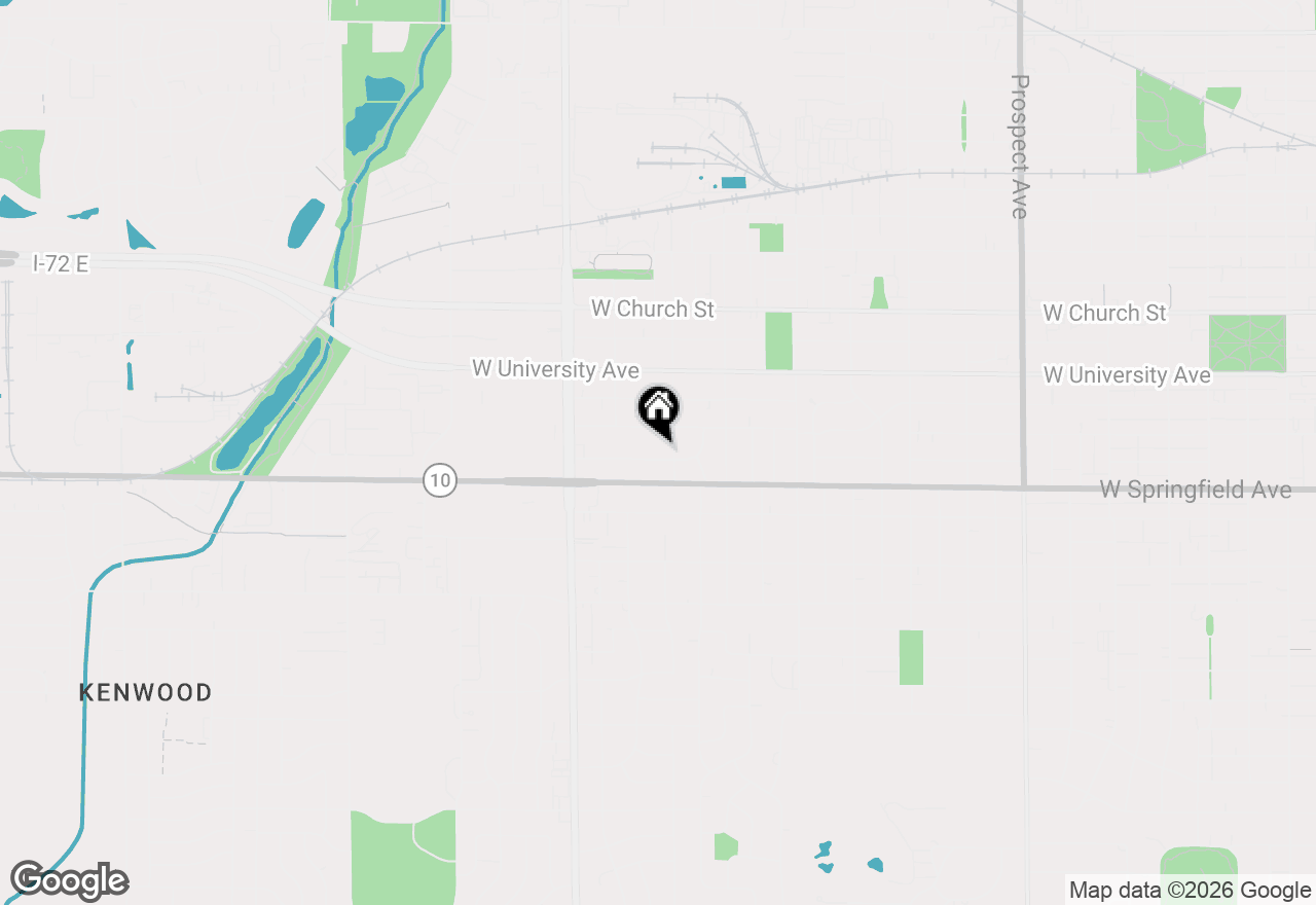 Map of 1606 W Union Street, Champaign, IL 61821
